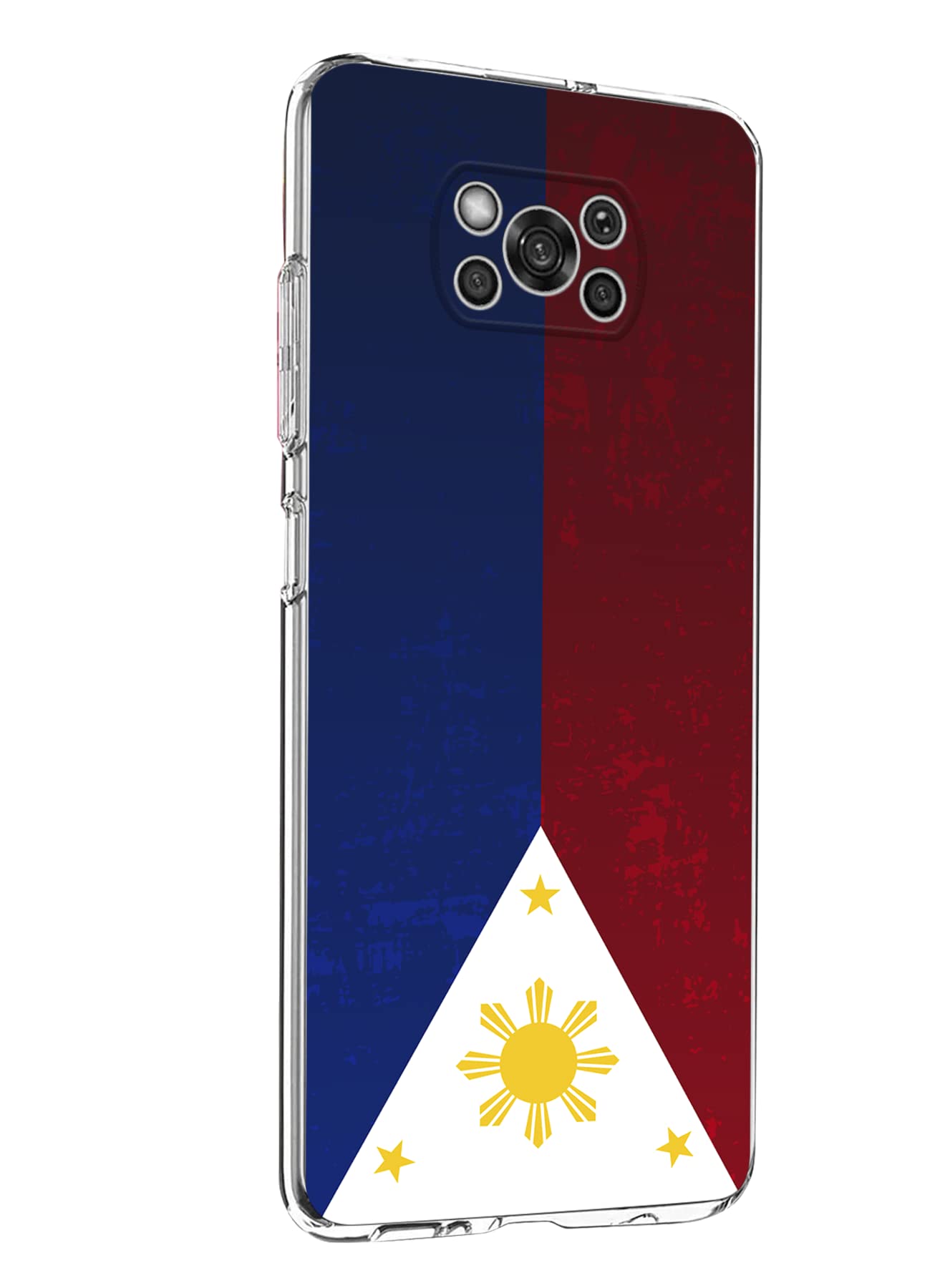 MOBILIUSfor Poco X3/X3 Pro/X3 NFC Case, Shockproof Protective Phone Case Cover for Poco X3/X3 Pro/X3 NFC, with Flag of the Philippines Pattern