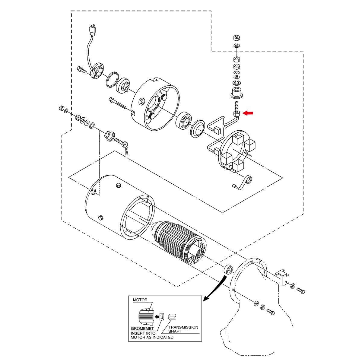 10L0L Kit di spazzole motore per carrello da golf (OEM # JU2-H1801-00), Yamaha G29 Kit di ricambio per spazzola Yamaha JU2-H1801-00 (2 pezzi)