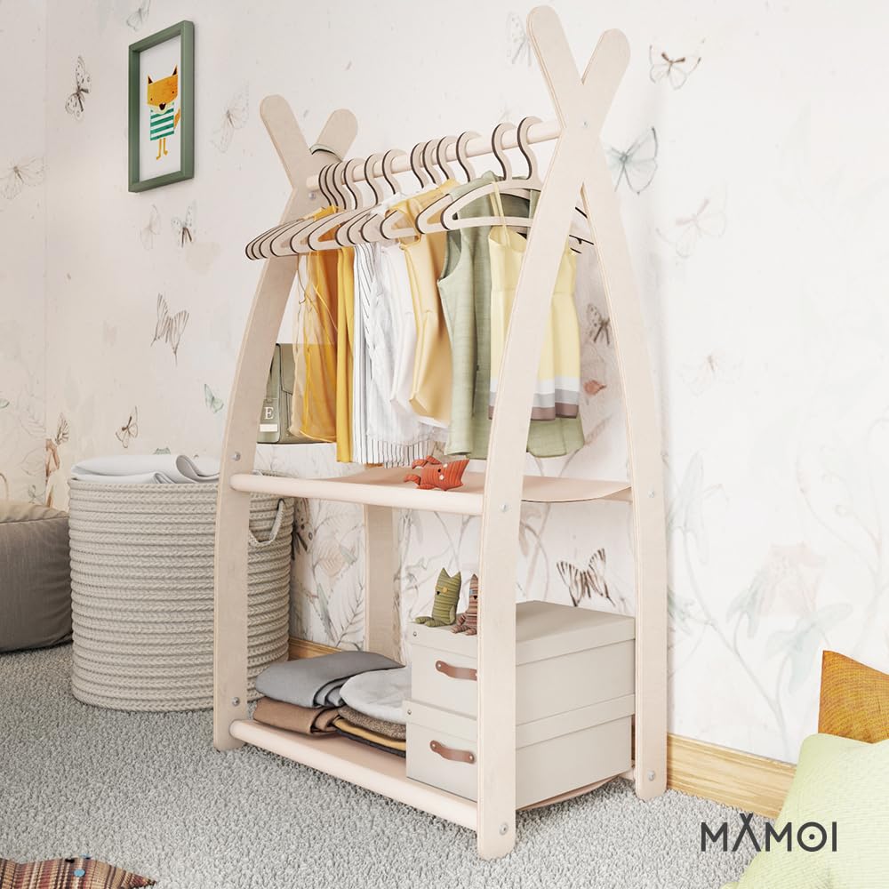 MAMOI® Perchero infantil de pie 95x106x32cm / 53x95x32cm