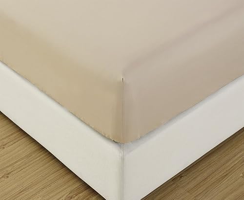 Sábana bajera ajustable de 800 hilos, 100% algodón puro, de calidad de sábana bajera de bolsillo profundo de hasta 19 pulgadas, resistente a las