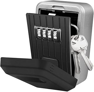STOBOK Box Portable Lock Box Portable Safe Outdoor Receptacle Box Lock Box for House Key Password Key Box Key Lock Box with 4-digit Key Storage Lock Box Key Safe Box Safe Lock Box Number