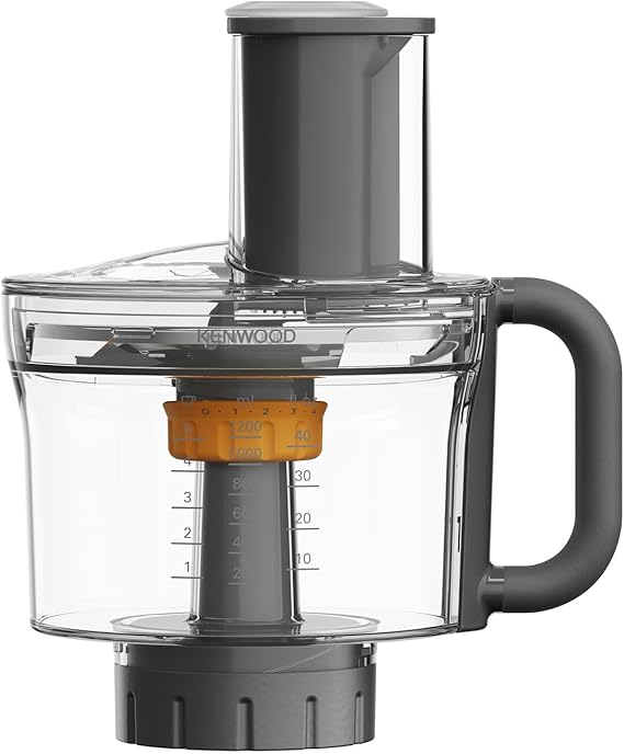 Kenwood MultiPro Food Processor KAH65.000PL, Accessorio Impastatrice, 5 Dischi da Taglio con Disco Regolabile per Affettare, Sistema ExpressDice, Capacità 1.2 L, Borsa Porta Accessori, Argento