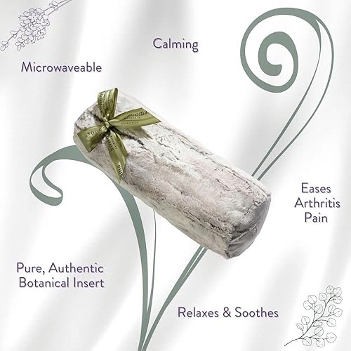 Miniatura 6 de Sonoma Lavender, Rollo de cojín de lavanda, apto para microondas, almohada de cuello fríocalor, alivio del dolor calmante y relajante para cuello,