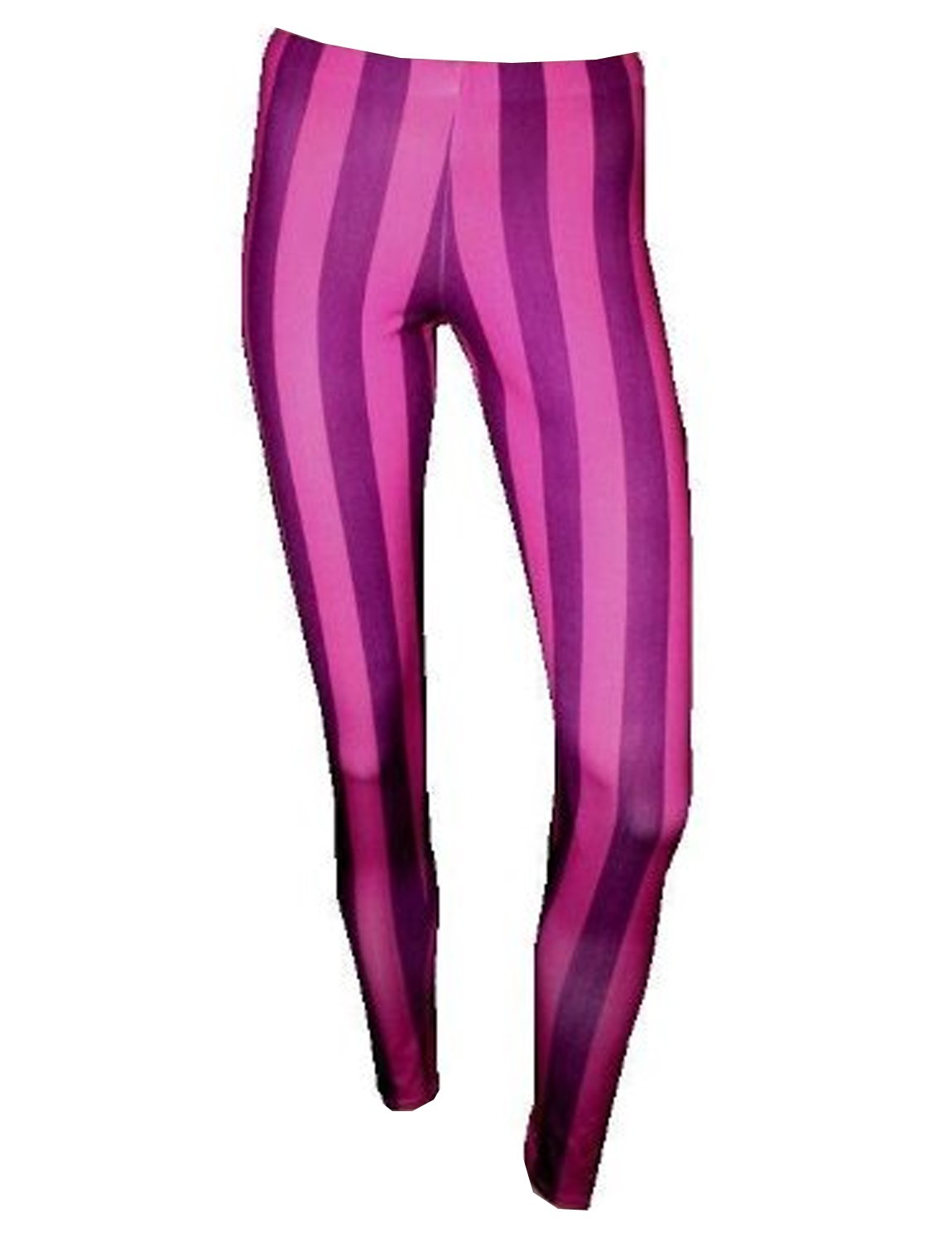 Insanity Vertical Striped Print Leggings (L/XL) Pink/Purple