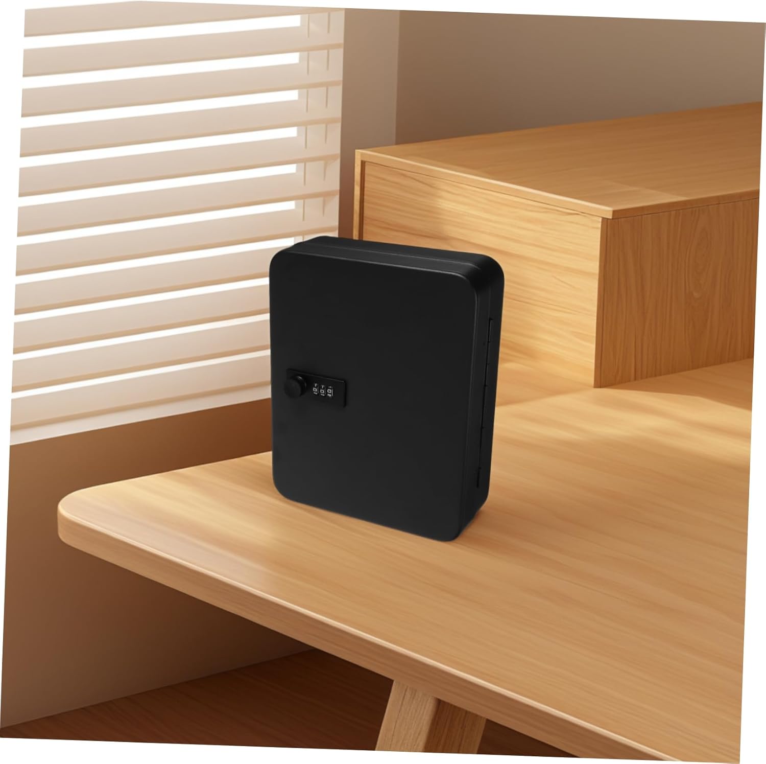 Wall Mount Key Organizer Box Combination Lock Key Storage Cabinet for Home Office and Car Metal