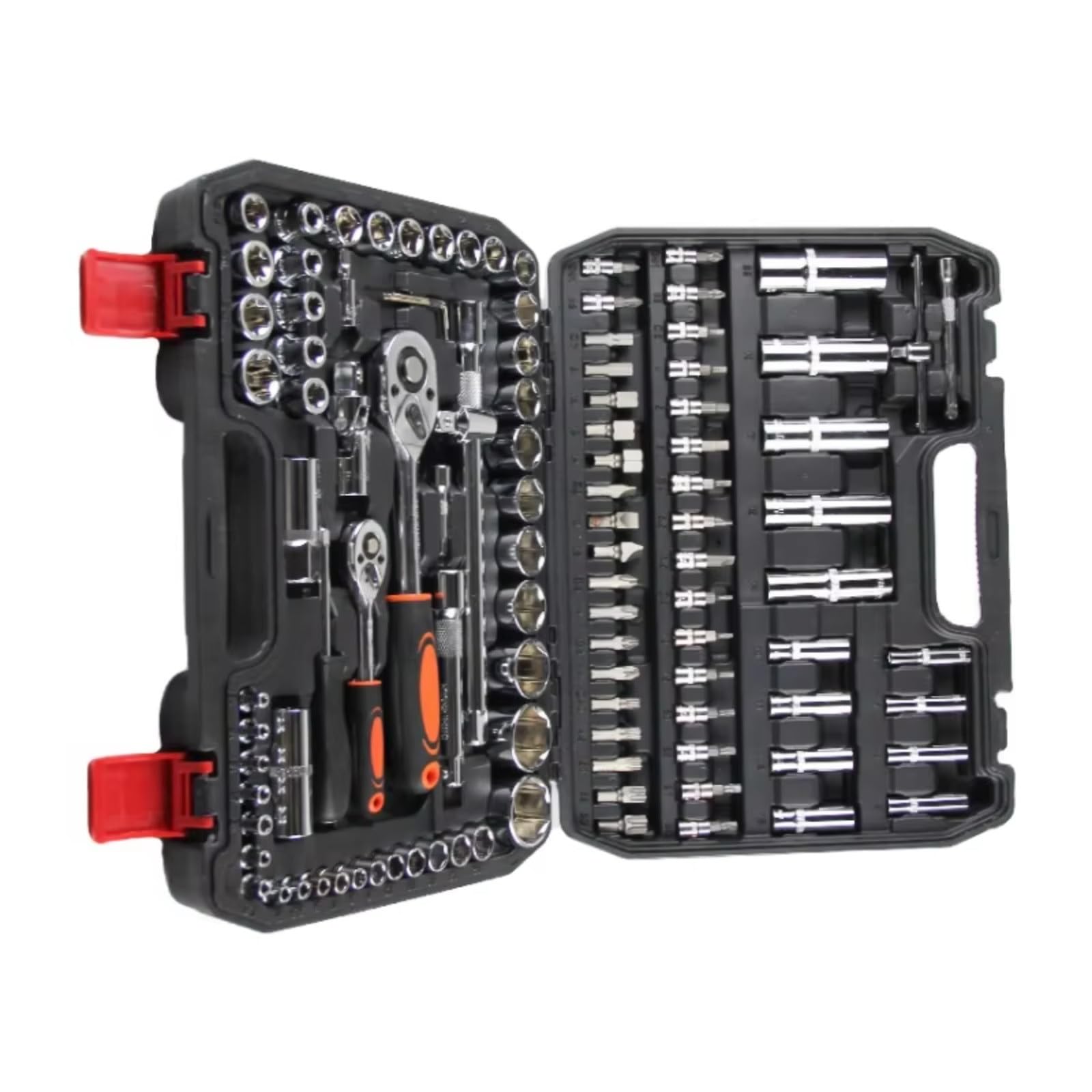 YNIYUJKL 108 Piece Ratchet Wrench Set For Auto Repair Manual Tool Kit With And Combinat Wrenches In Sto Case Tial Mechanics Tools For Cars