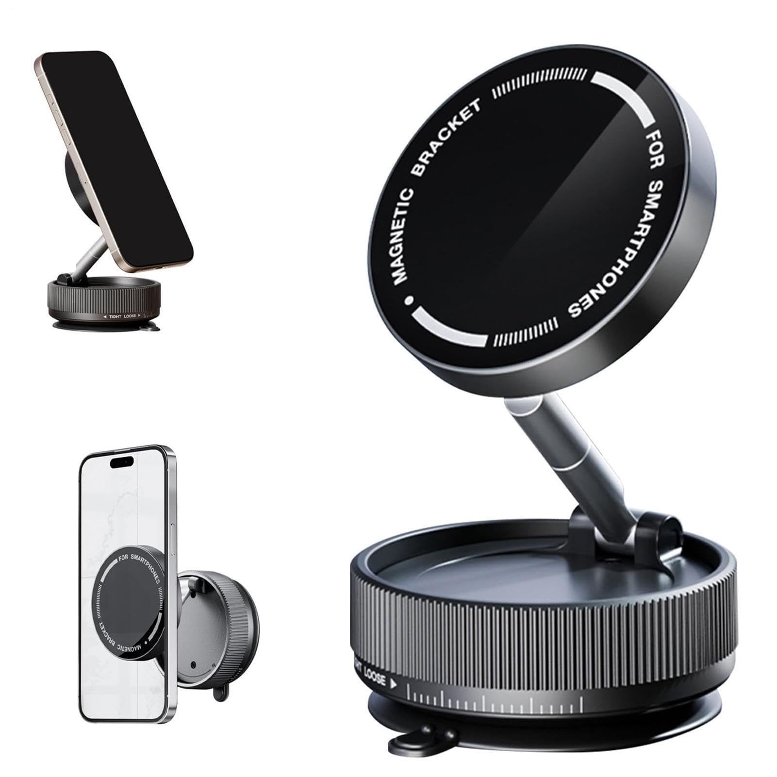 Soporte magnético para teléfono de coche, soporte universal para teléfonos inteligentes, soporte de ventosa fuerte con rotación de 360° para escritorio, gimnasio, cocina, viajes y desplazamientos