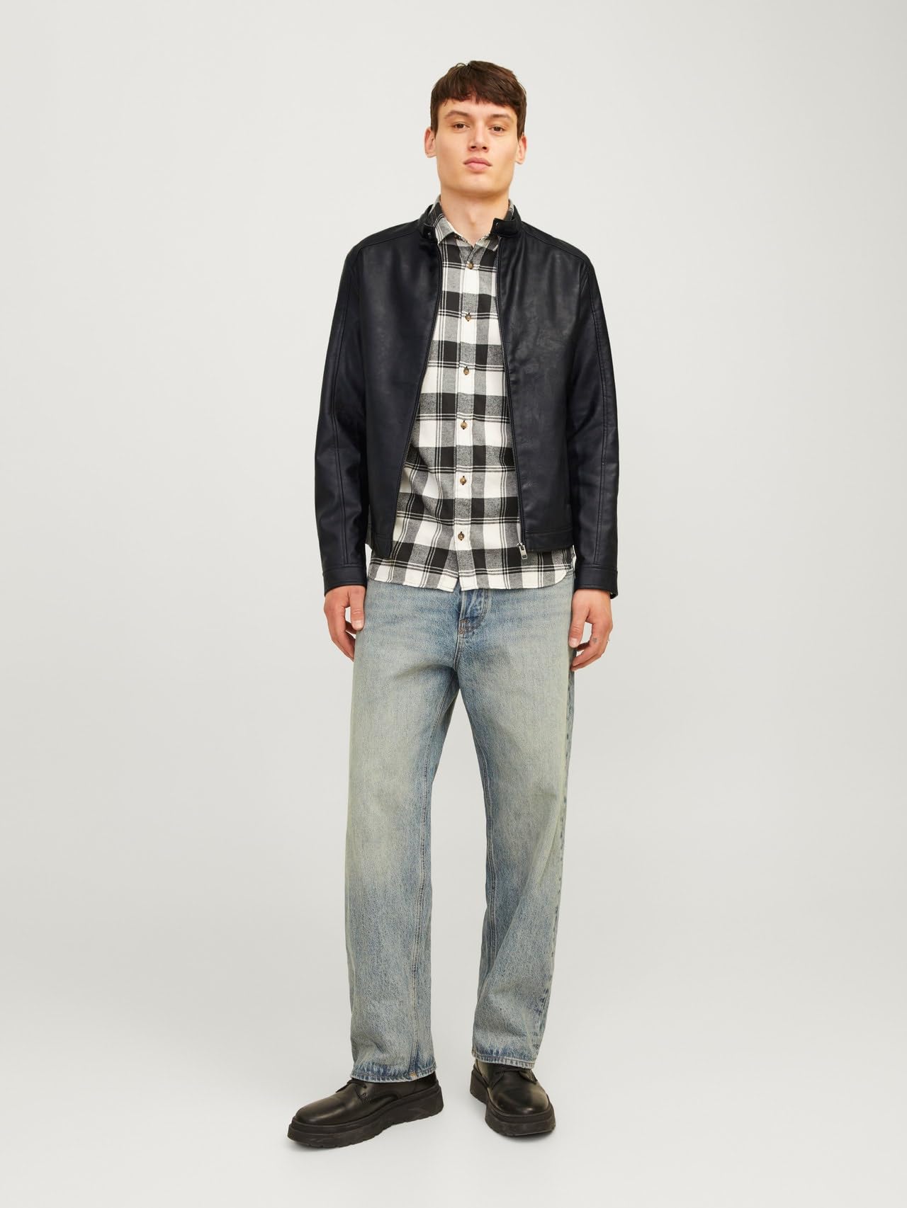 JACK & JONES Synthetic Leather Jacket Synthetic Leather Jacket