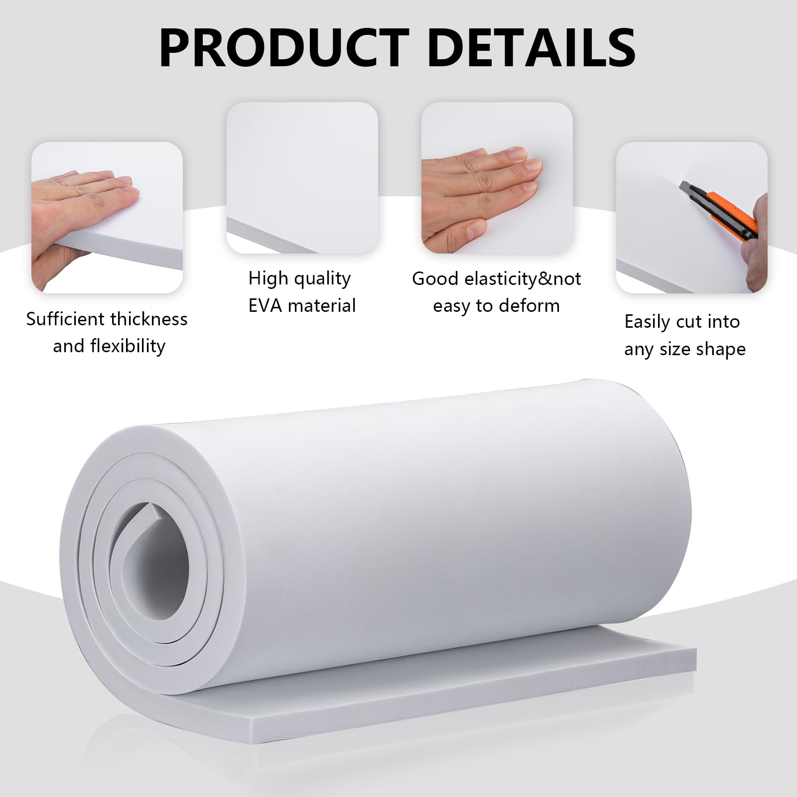 White 15mm EVA Foam Sheets - Image 3