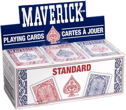 Bicycle Rider Back Playing Cards, Standard Index, Poker Cards, Premium Playing Cards, Red & Blue, 2 Count (Pack of 1)