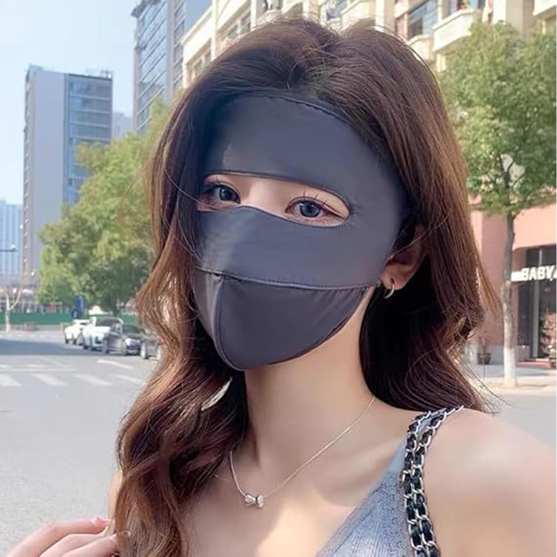 Masque UV,Couvre-Protection Solaire - Masque en Tissu - Masque Facial Léger Unisexe pour Adulte-Protection Solaire D'été Réutilisable pour Femmes, pour Le Cyclisme, La Randonnée Et Les Sports De