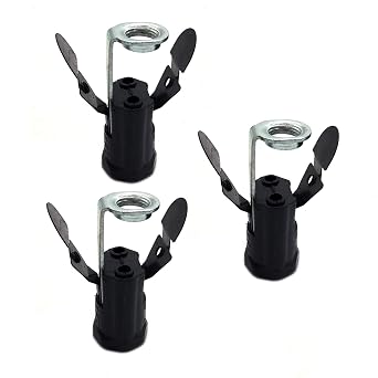 E12 Candelabra Light Sockets,Candelabra Base Phenolic Lamp Holder with Double Spring Clip Bracket,Pack of 3