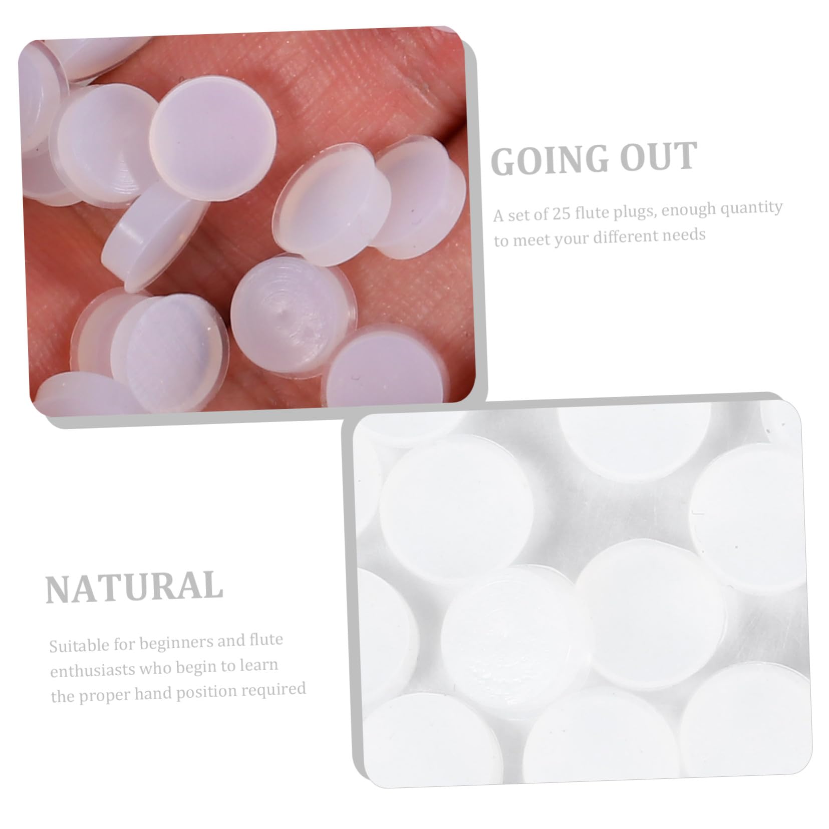 BAZEITFLOW 25 Silikon Flötenstopfen - Für Offene Flötenlöcher
