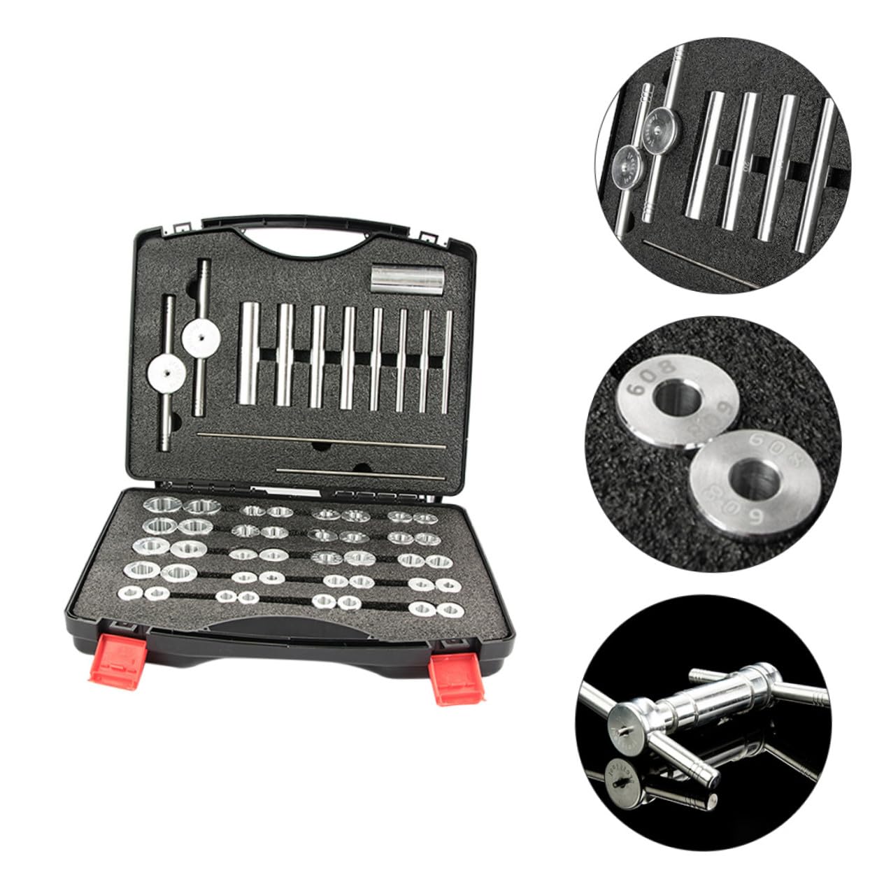 YARNOW Juego de Prensa de Rodamientos de Bicicleta 1 Set Negro