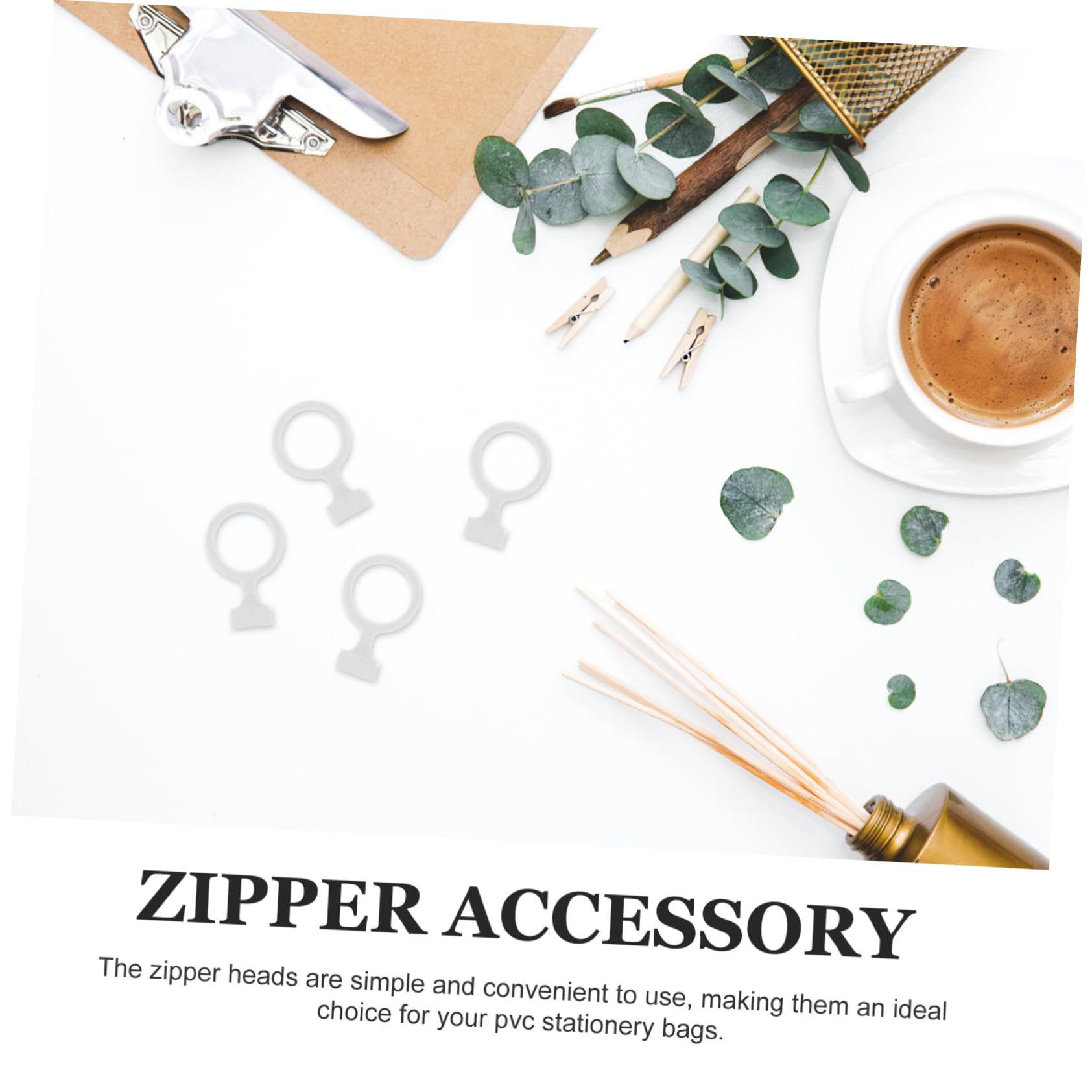 CHILDWEET 100pcs Zipper Accessories Professional Zipper Repair Zipper Puller Tabs Zipper Fixers Universal Zipper Pullers Detachable Zipper Heads Repair Pull Tabs Zipper Supplies White