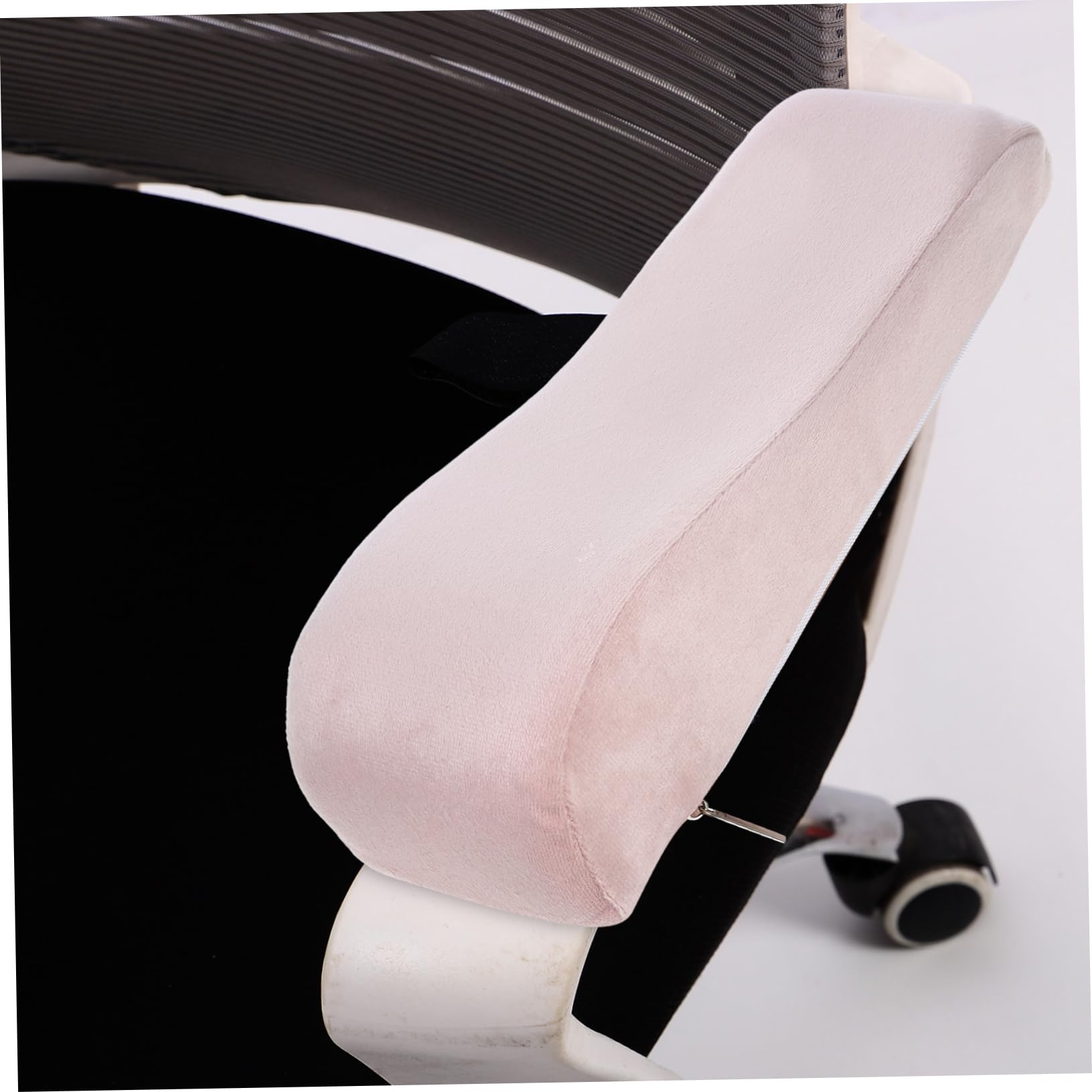 Operitacx 2 Almohadillas para Reposabrazos de Silla, Felpa Rosa, 2 Piezas