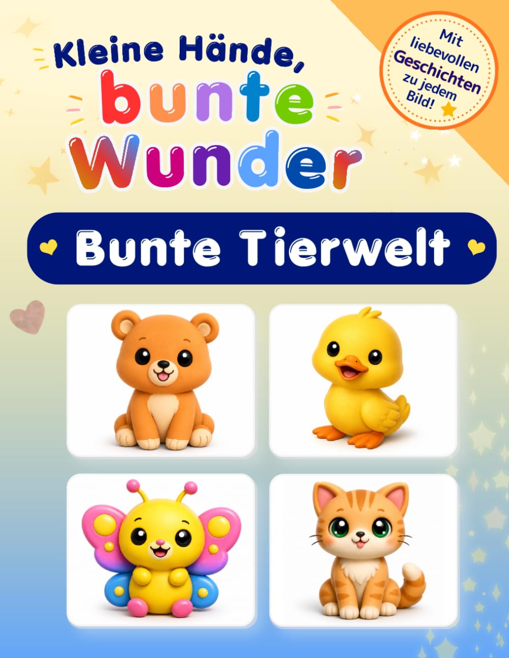 Bunte Tierwelt – Kleine Hände, bunte Wunder: Tier-Ausmalbuch für Kinder ab 2 Jahren | Extra große, einfache Motive | Mit liebevollen Kurzgeschichten zum Vorlesen | Malspaß für Kleinkinder