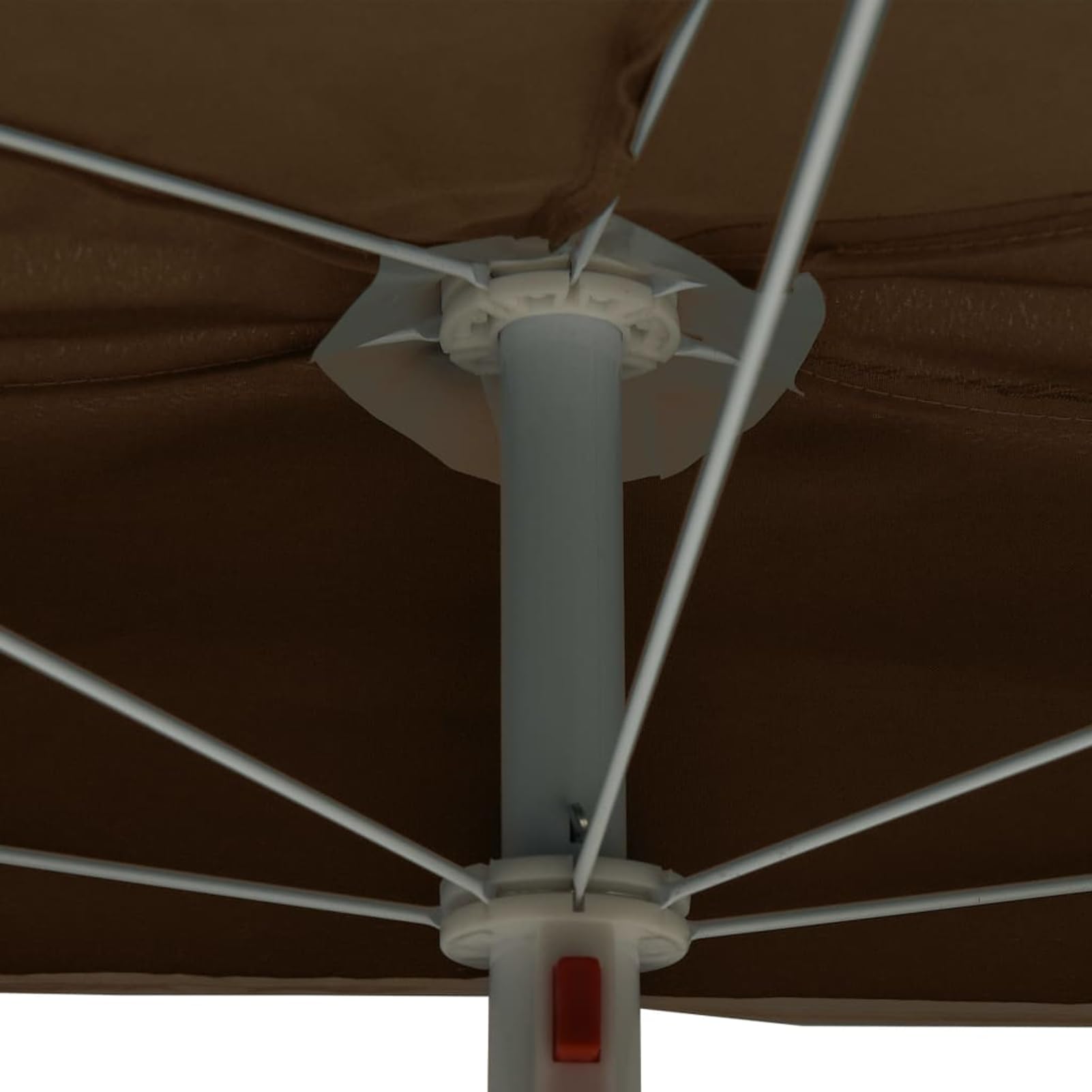 ATOMSTACK MAKER Półparasol ogrodowy 180 x 90 cm, kolor piaskowy, odporny na działanie promieni UV i odporny na kolory, w 100% z poliestru, stabilny stalowy maszt (28 mm), 5 stalowych żeber, na balkon