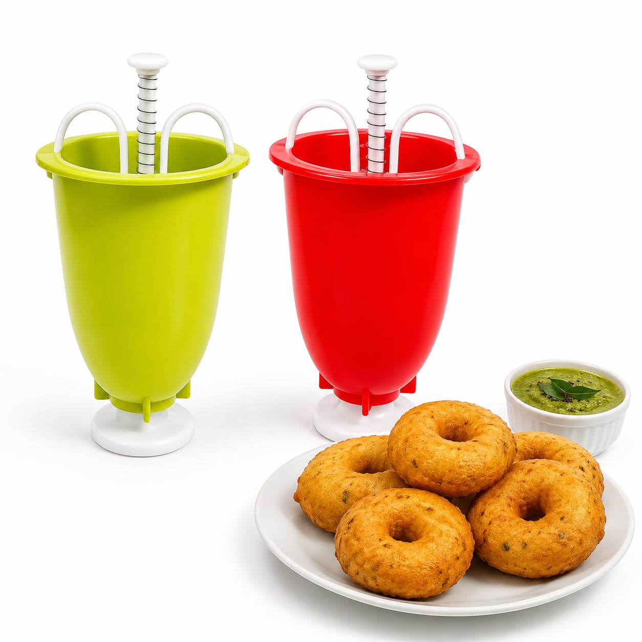 Mendu Vada Maker Plastic | South Indian Vada Maker Tool | Easy Donut Shape Maker for Medu Vada | Kitchen Snack Maker | Multipurpose Vada Dispenser | Multicolor(pack of 2)-picture-28
