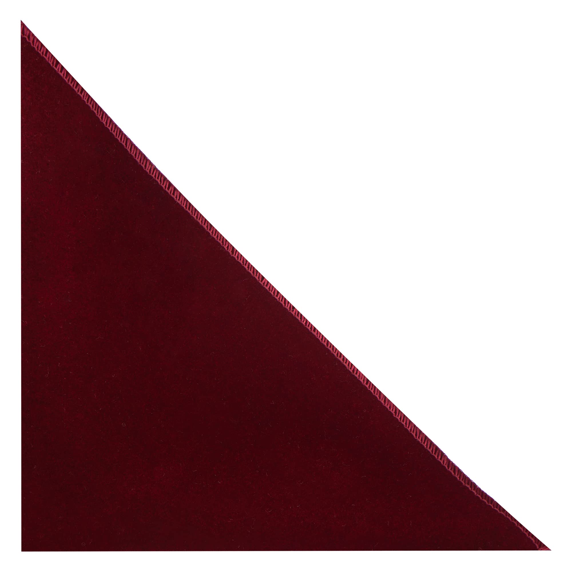 King & Priory Luxury Bordeaux Red Velvet Pocket Square