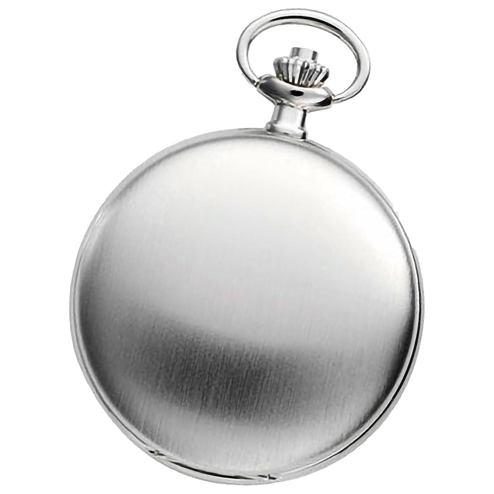 REGENT Herren Taschenuhr Savonnette Klappdeckel 47 MM Quarz Weißes Zifferblatt Arabische Zahlen Datum