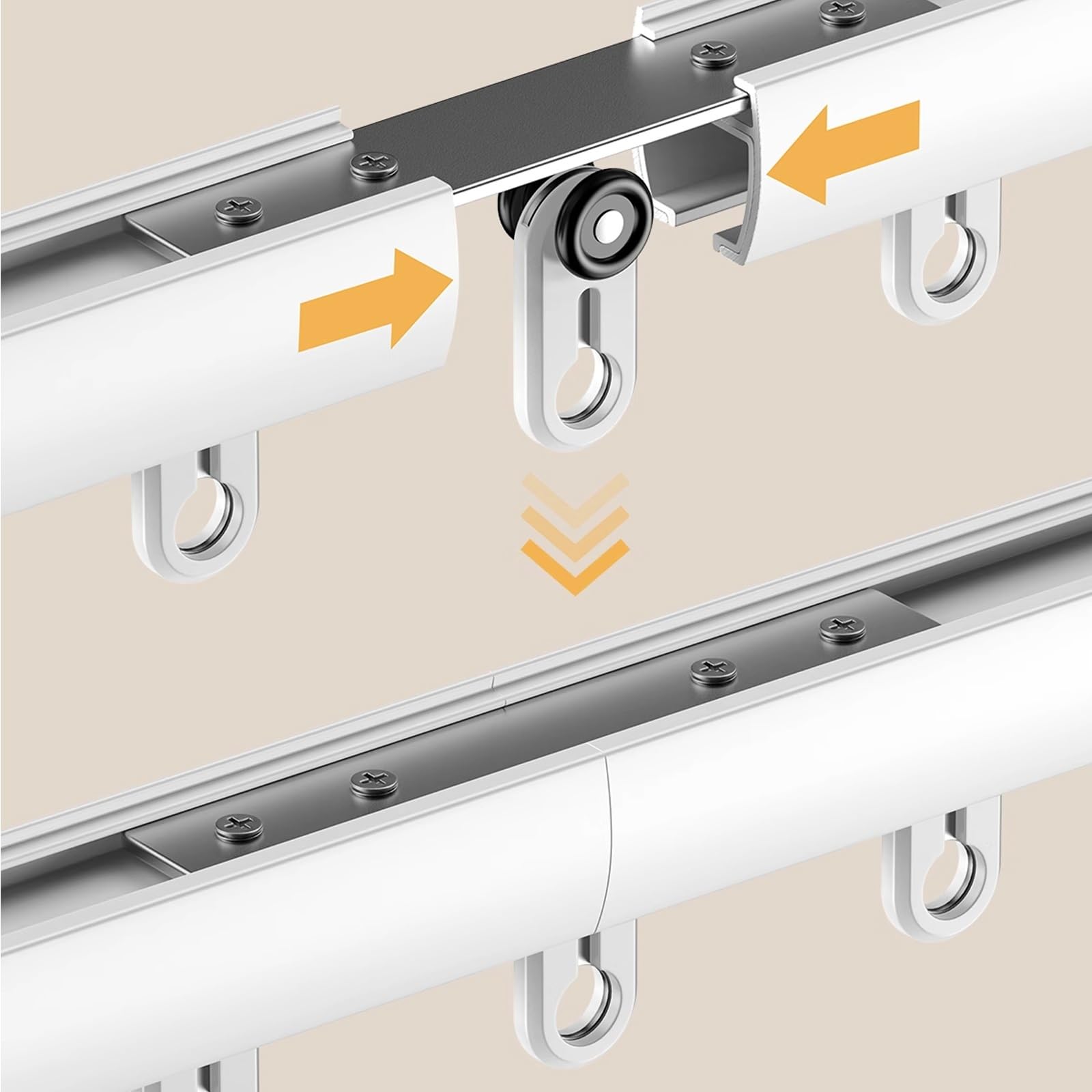 ain Track - Guide scorrevoli da parete per divisori e docce, 2,8 m, per camper e decorazioni per la casa
