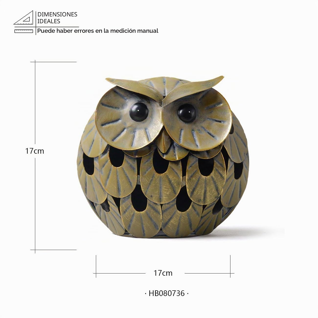 Búho Escultura Figura Animal Estatua Moderno Arte Decoración 24cm