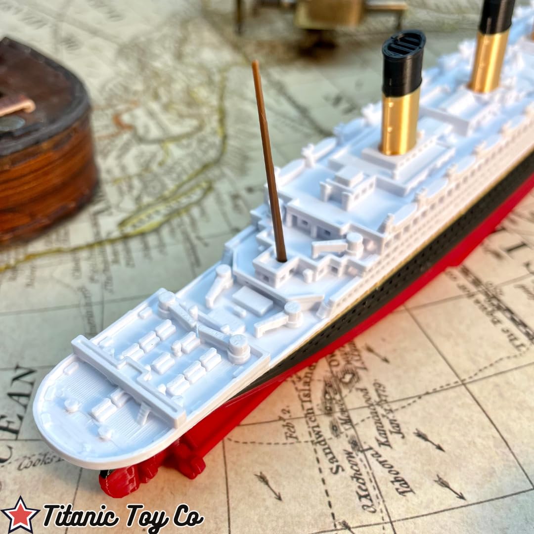 TitanicToyCo Modèle de Navire RMS Olympic, 1 Pied de Longueur, Entièrement Assemblé, Jouets Titanic pour Enfants, Navire Titanic, Topper de Gâteau Titanic, Figurine Titanic, Bateau Titanic, Britannic