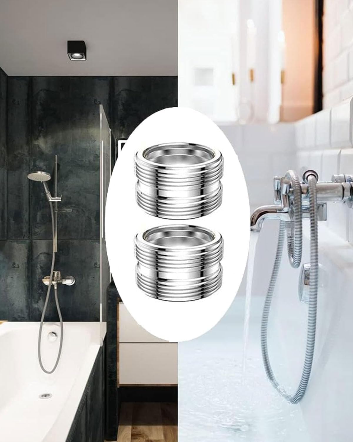 Adattatore Rubinetto M22 A M22 - 2 Pezzi, Ottone, Per Filtri Acqua - Foto 2