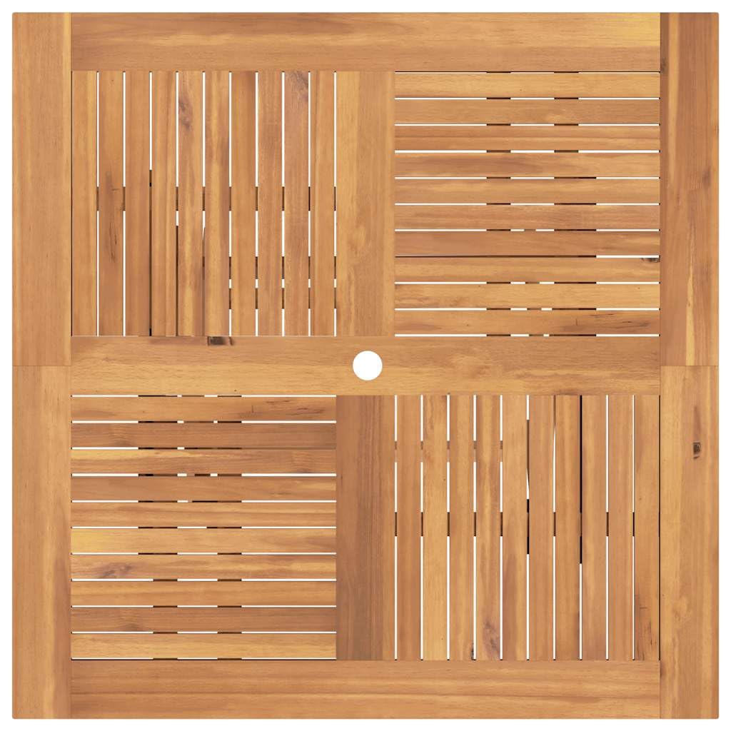 vidaXL Tavolo da Giardino Pieghevole Grigio 110x110x75cm Massello Teak
