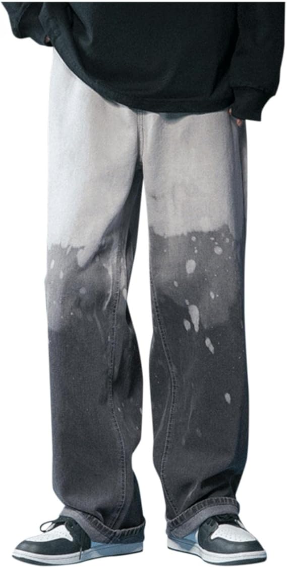 Amazon ロングパンツ メンズ カーゴパンツ Kuisogan ワイドパンツ ジーンズ ジーパン バギーパンツ ヒップホップ ゆったり ワイド デニムパンツ 黒 ゆったり ジーパン ジーンズ ベーシック ストレート 春 夏 秋 冬 ジーンズ 通販