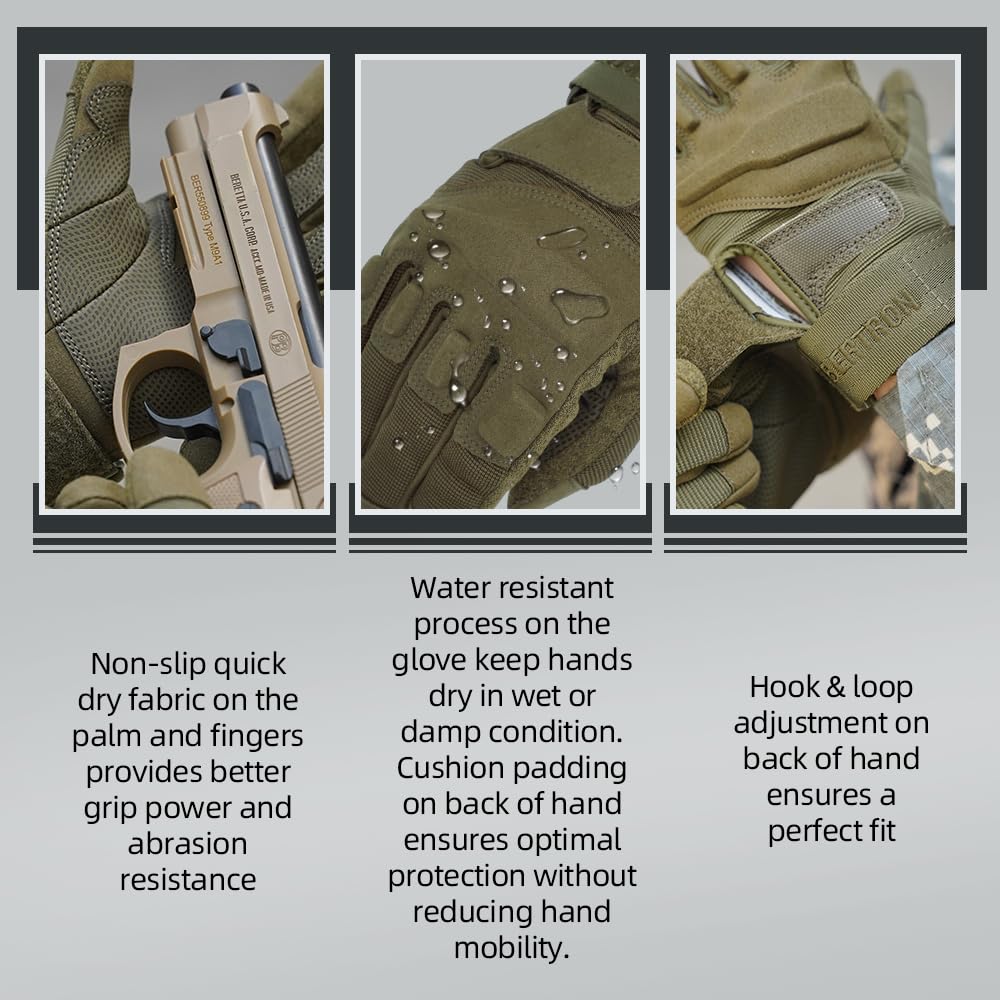 Seibertron Adult Or Youth S.O.L.A.G Sports Outdoor Water Resistant Full Finger Touchscreen Gloves