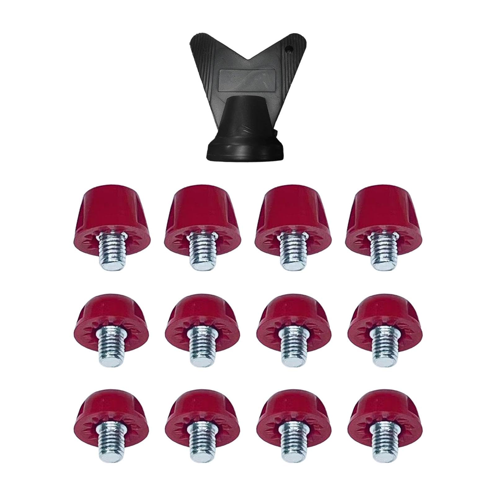 MERISHOPP 12x Football Boot Studs for Athletic Sneakers Indoor Outdoor Sports Training dark red-picture-38