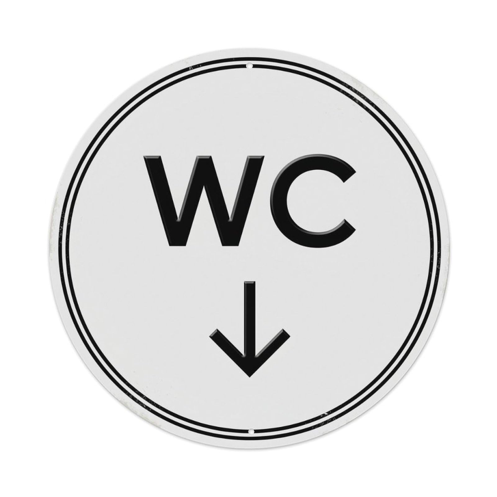 Toilet (WC) Classic Arrow Shield Metal Tin Sign
