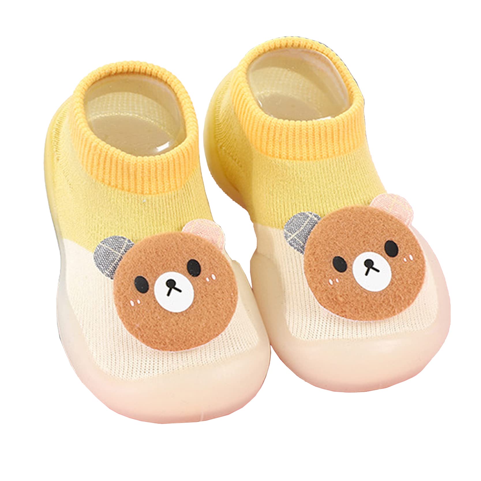 Anti Slip Cotton & Rubber Shoe Socks for Toodler Sock Shoes Prewalker Nonslip Shoes for Indoor Outdoor - Multicolor (Cartoon, 29-34 Months)-image-35