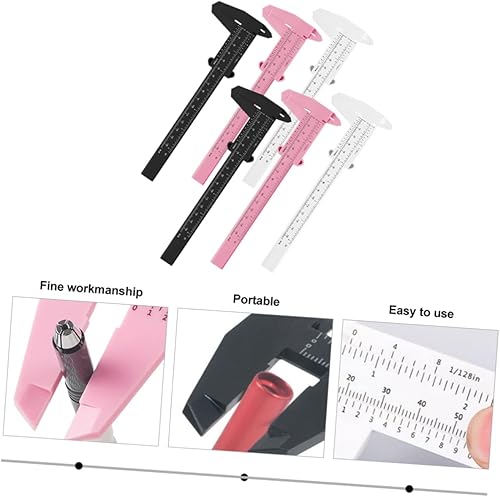 Miniatura 3 de Regla de medición 6 Uds. Herramientas de regla de localización de aftas para cejas, plantilla moldeadora de cejas, calibre deslizante, calibradores