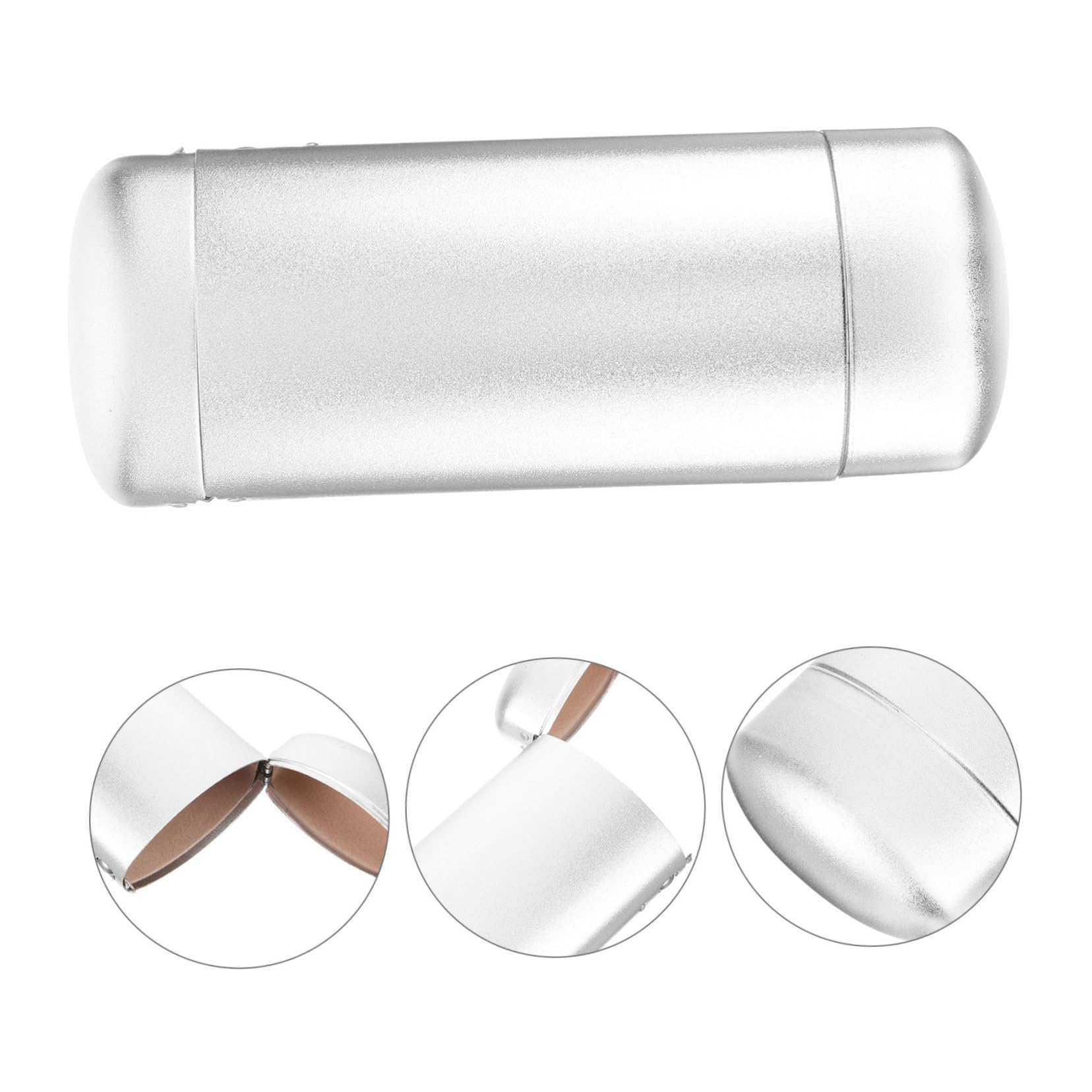 FRCOLOR Estuche De Aluminio Para Gafas Caso De Anteojos De Viaje Protector Titular De Gafas Lentes Estuche Para Anteojos Gafas De Sol Silver Aleación De Aluminio