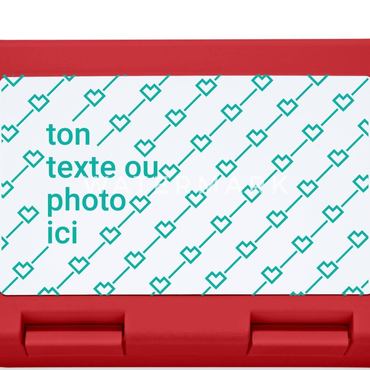Spreadshirt Boîte À Repas Personnalisable Avec Photo Et Texte Motif Du Choix Boîte À Goûter, taille unique, rouge