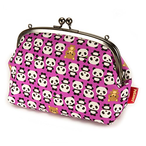 Pet Lovers HappyFabric GL-107P 5.5 inch (5.5 cm) Pouch Panda Panda Pink Purple