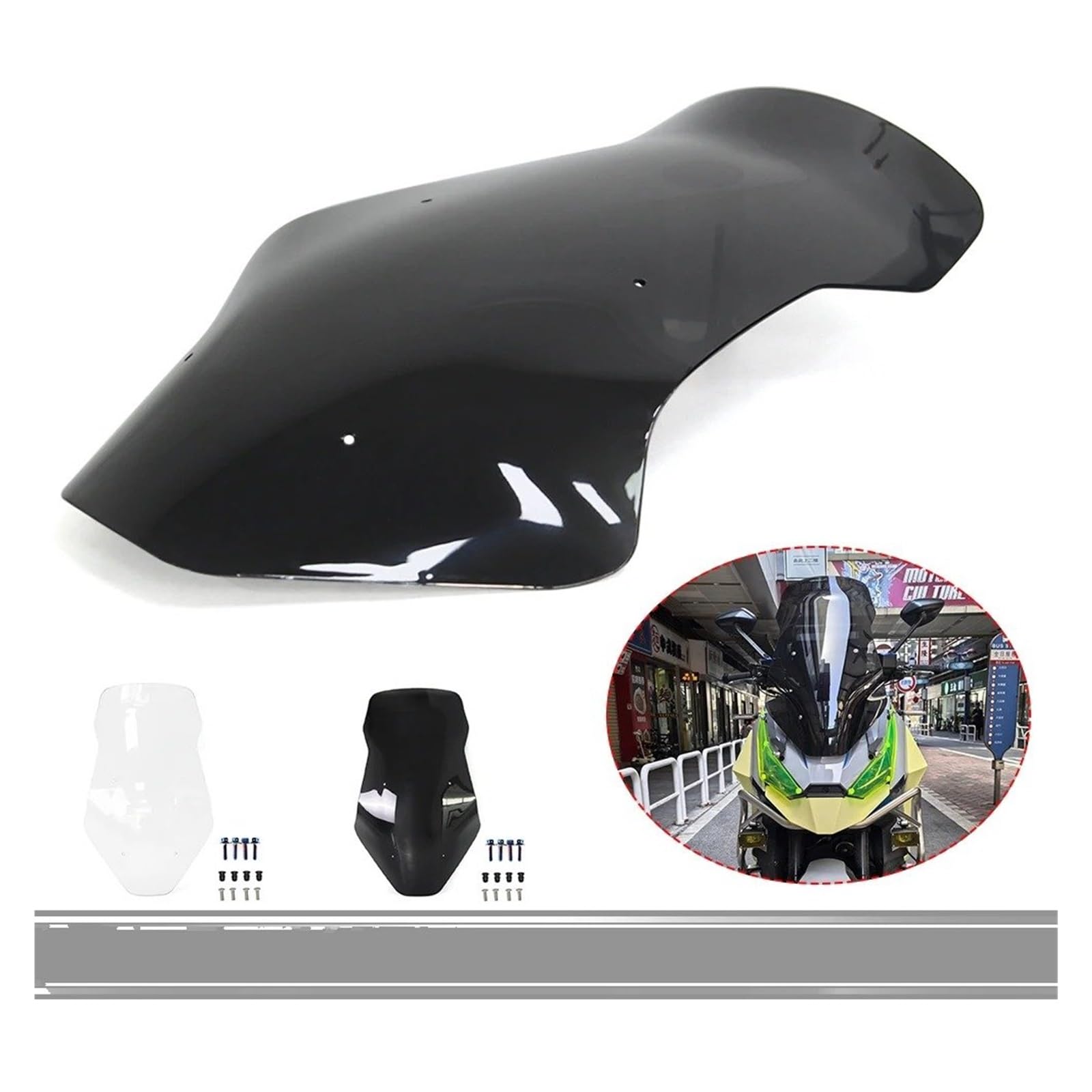 Cúpula Touring Para Zontes 368G 368 G 368-G 368g Deflector De Parabrisas Delantero Accesorios Para Motocicleta Sport Touring Visera Parabrisas Carenabrisa Transparente