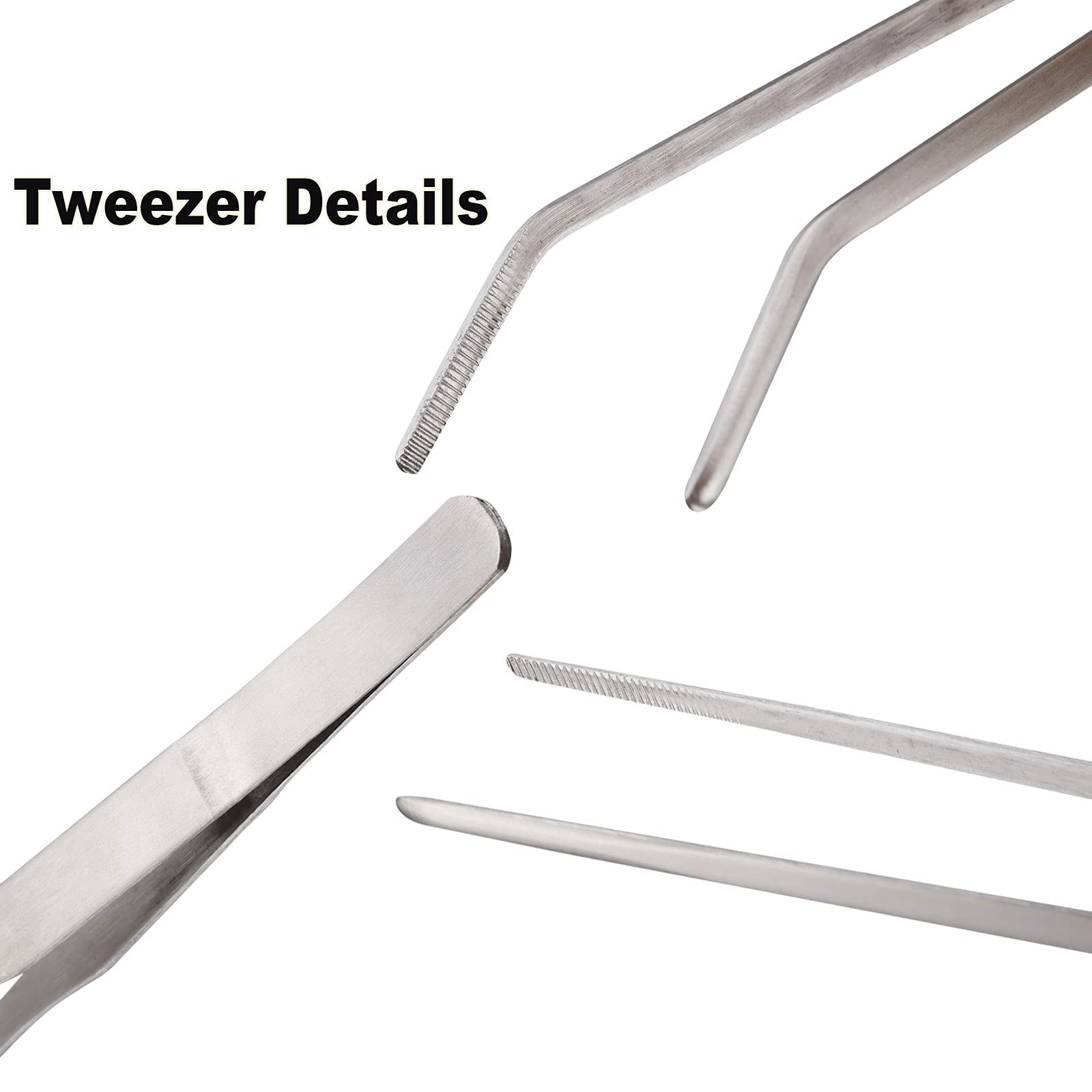 Pinzette Curve In Acciaio Inox Per Acquario – 28, 38 E 48 Cm, Antiruggine Per Piante Acquatiche E Rettili