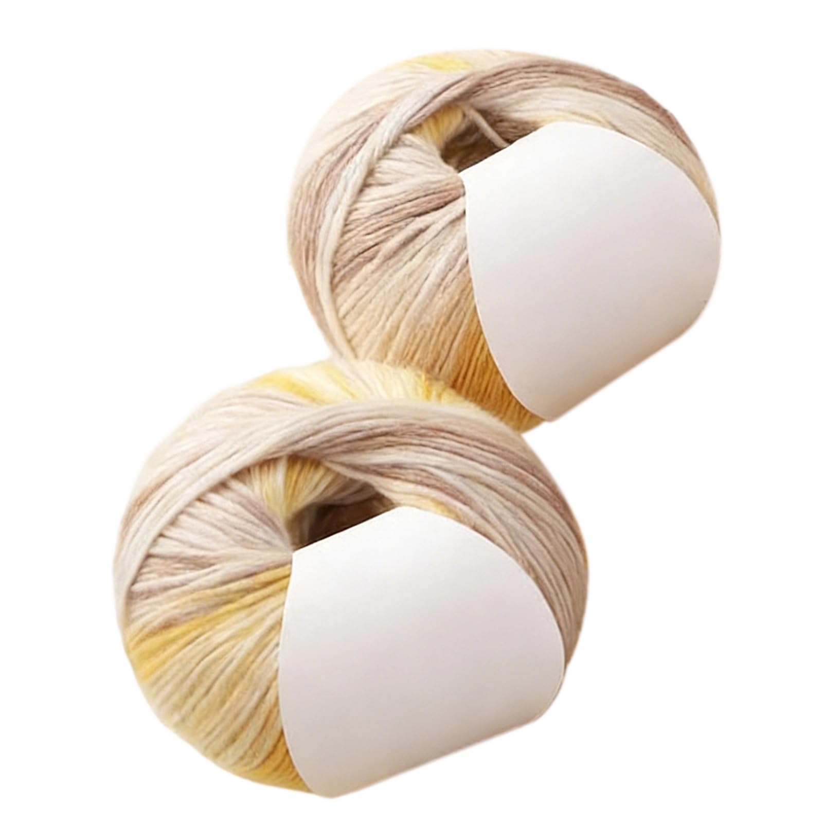 carotoe 2Pcs Colorful Cotton Yarn 250.43Yard Per Roll for Sweater Scarves Hat Bag Knitting Crocheting Crafting Garments Project Soft Yarn