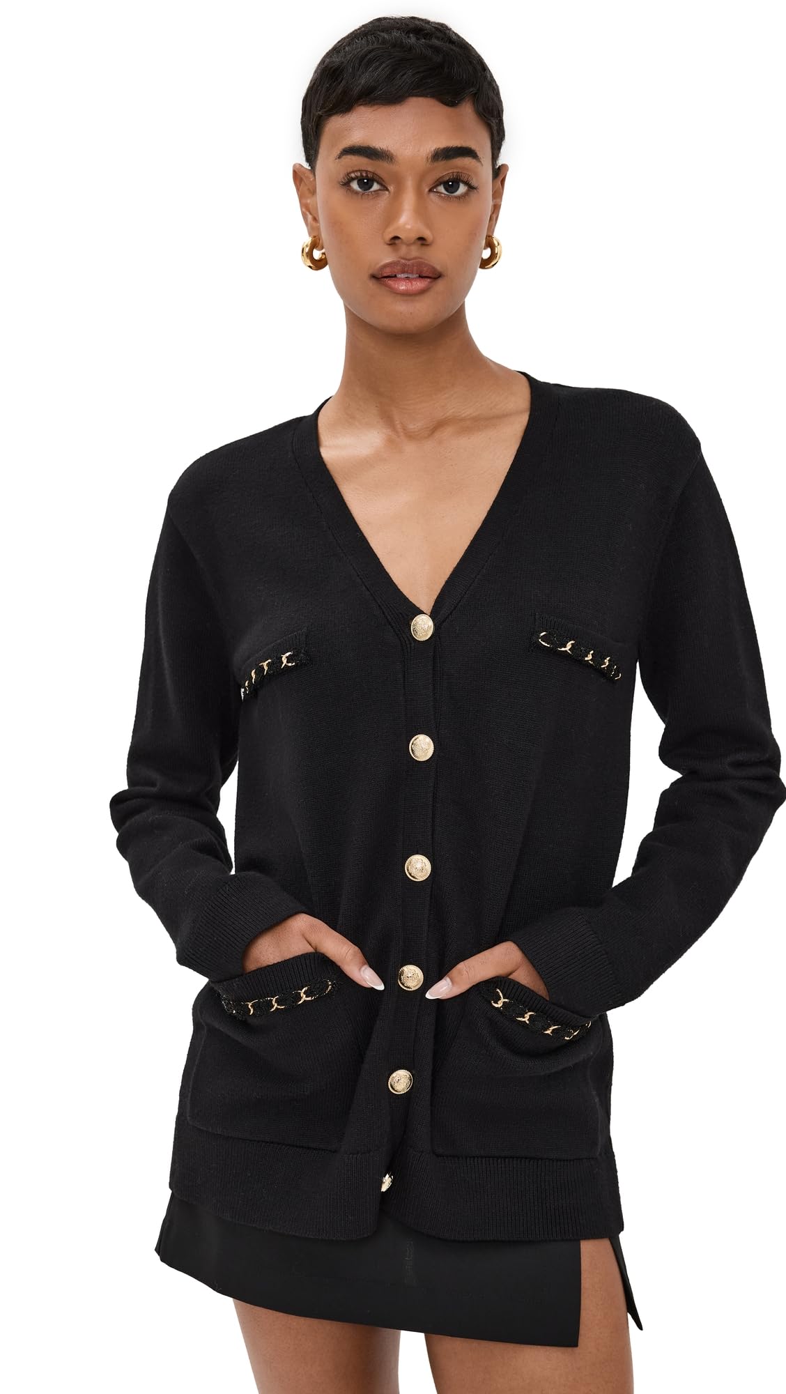 endless rose Womens Chain Oversized Cardigan