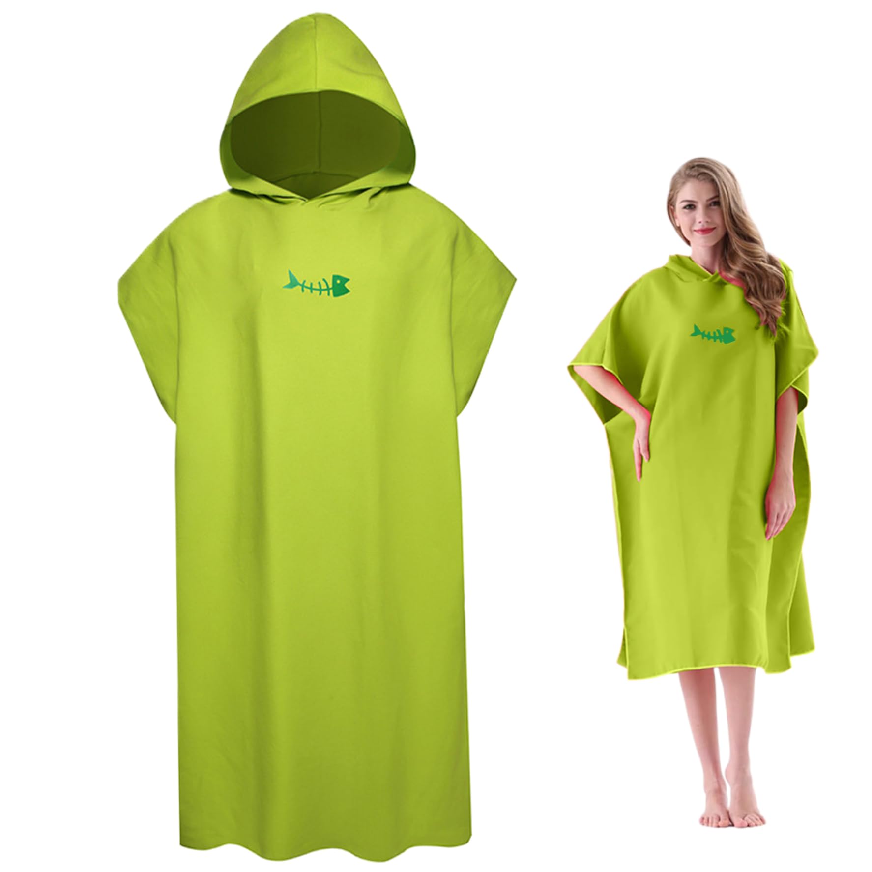 Poncho de surf à séchage rapide serviette absorbante microfibre