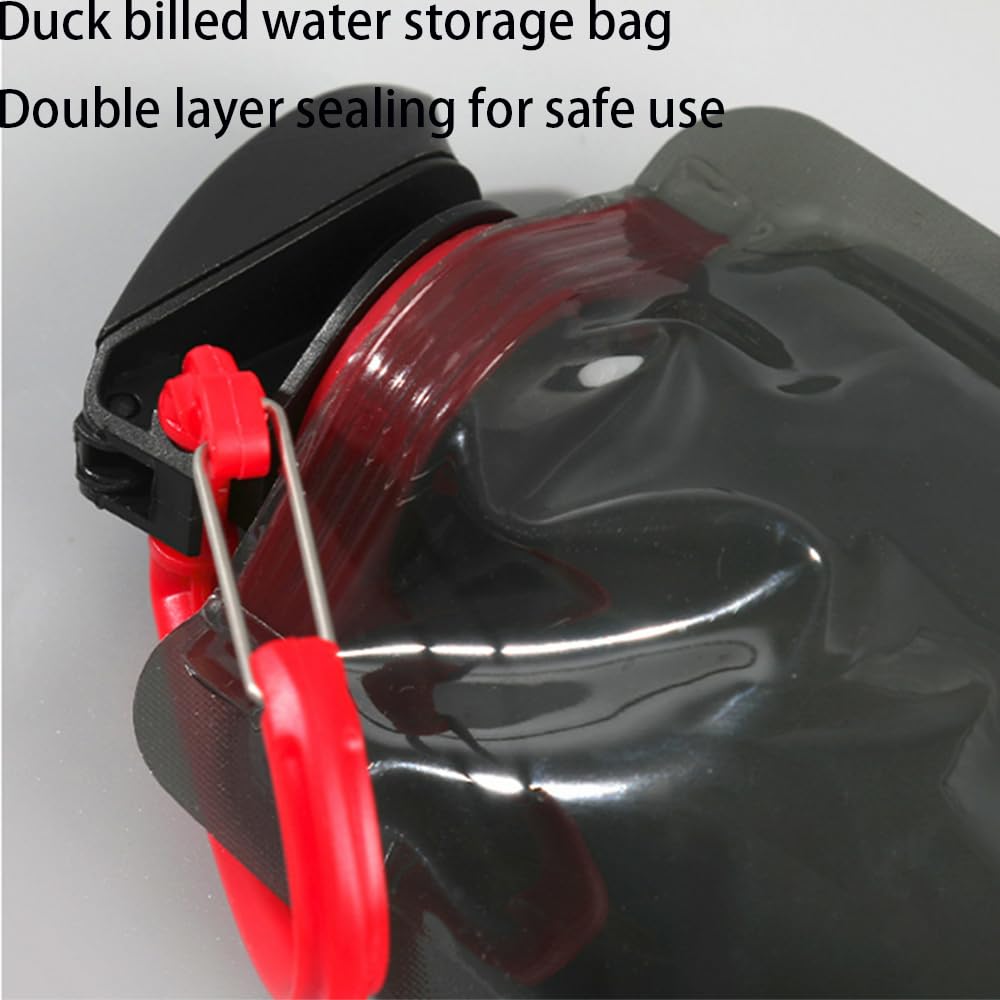 YUEYEHONGDYAIP Collapsible Foldable Water Bottle Set of 4 Flexible Water Bottle 650ml for Outdoor Sports Hiking Travel Cycling (Blue White Red Black) - Image 3