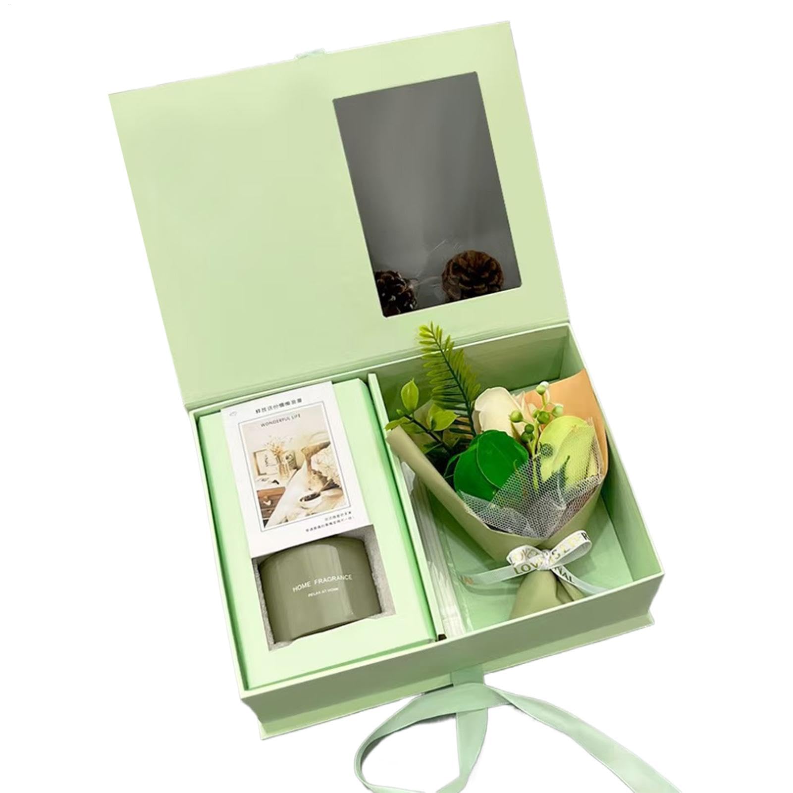 Pudełko z dyfuzorem do aromaterapii, 120 ml zestaw upominkowy do aromaterapii, pudełko prezentowe do aromaterapii, eleganckie pudełko zapachowe Get Well Soon, kosz spa z kwiatem dla kobiet, mam,