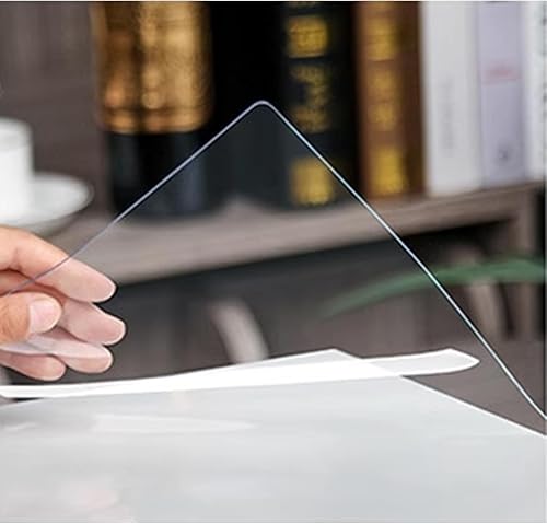 Miniatura 3 de Protector de mesa transparente, 0.039 in de grosor, protector de mantel de PVC transparente, mantel de plástico transparente lavable (28 x 28