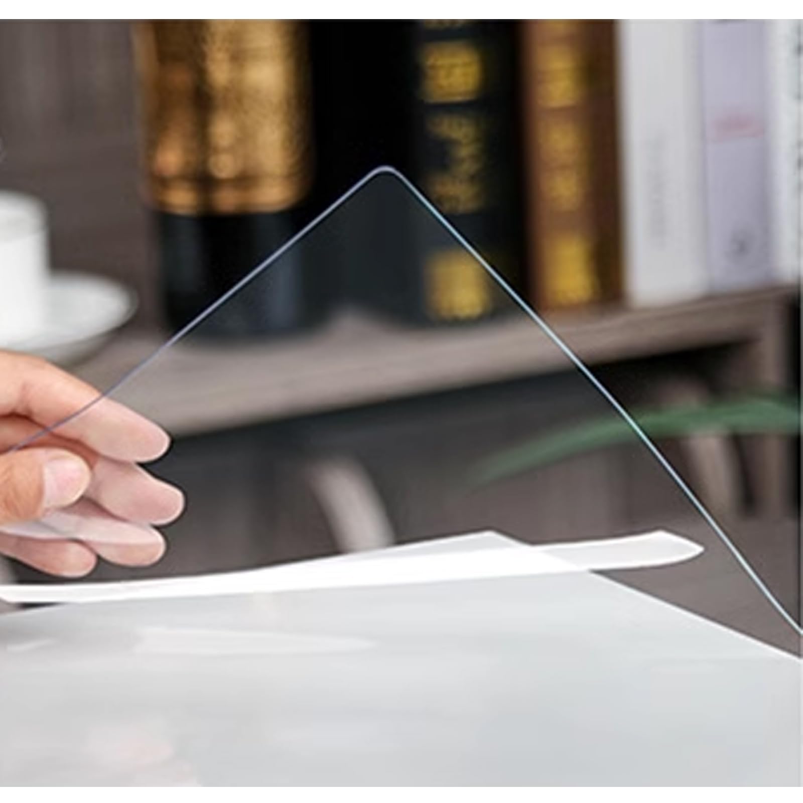Zhaomi Clear Tabletop Protector, 1.0Mm Clear Waterproof Pvc Tablecloth Protector, Wipeable Clear Plastic Tablecloth, Wipeable Transparent Plastic Table Cloth, For Dining Room (40X110cm/16X43in)