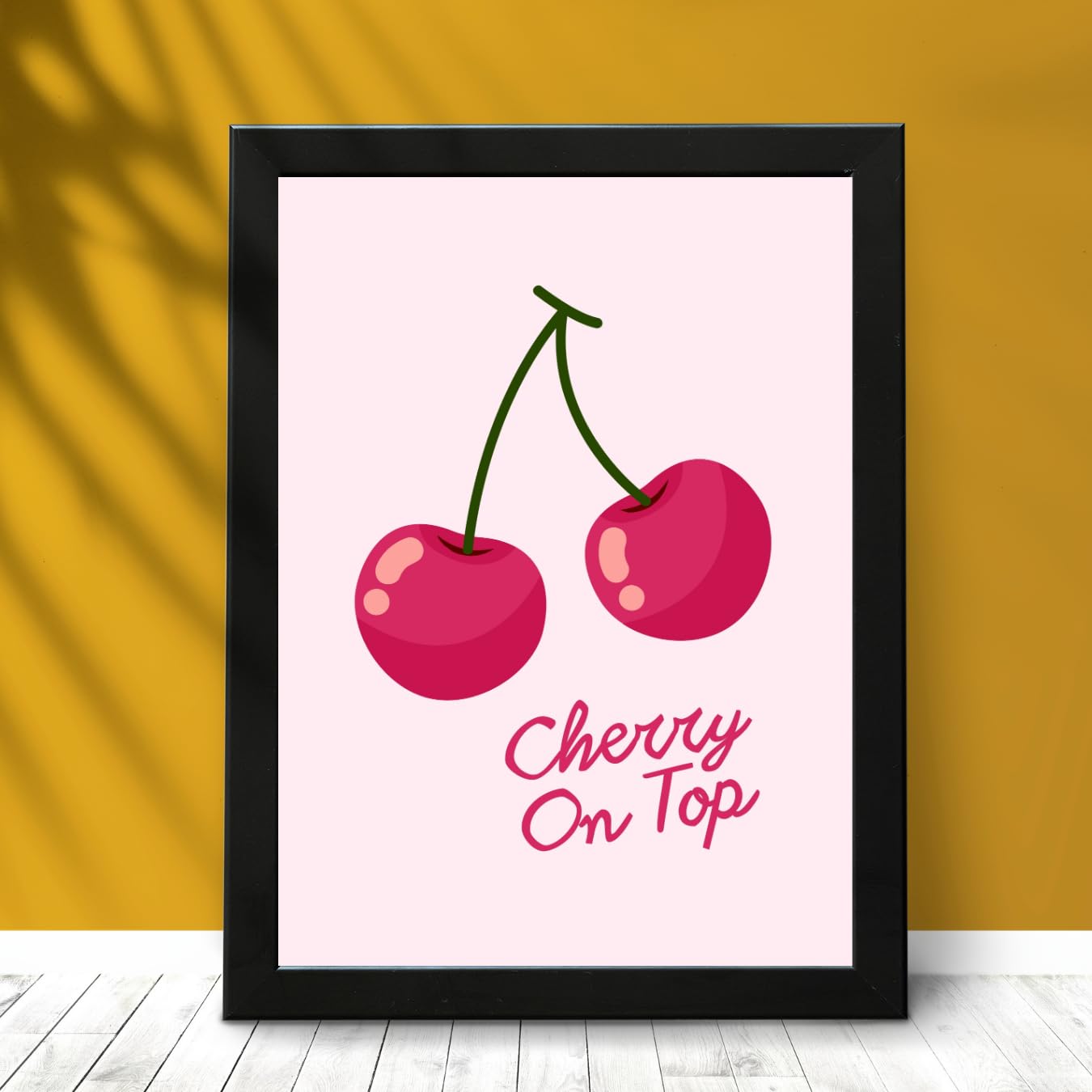 Master Flame Cherry themed Fruit Aesthetic Wall Art Poster for