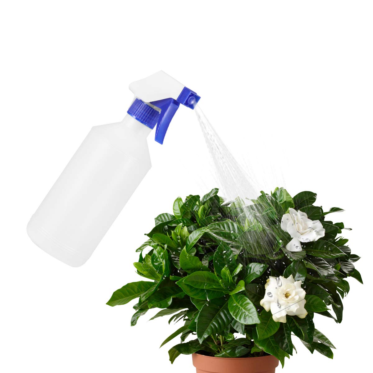Sprühflasche 500ml 12 Stück aus Kunststoff, Blau, Kleine Düse